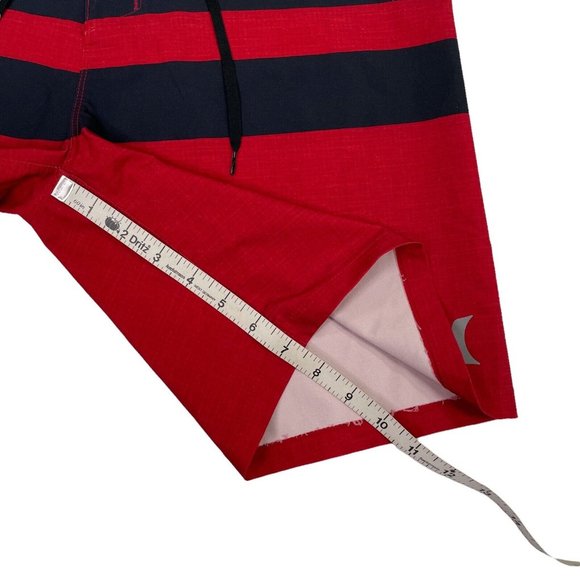 Hurley Board Shorts Red Blue Swim Classic Striped USA Phantom- Men’s Size 29 - Picture 7 of 8